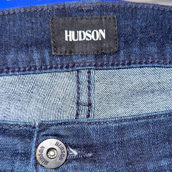 Mens Hudson Blake Slim Straight Premium Italian Fabric Size 38 Dark Wash - Picture 8 of 9